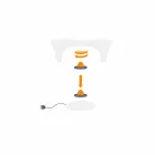 Mesa de centro brillante con botella de vino espumoso, diseño para exteriores o interiores - Lily by Myyour viadurini