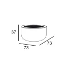 Mesa de centro luminosa para exterior con luz LED y tapa de Hpl Made in Italy - Belida viadurini