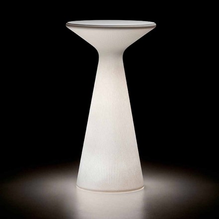 Mesa de centro para exterior brillante con tapa redonda en HPL Made in Italy - Desmond viadurini