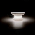 Mesa de centro para exterior brillante en polietileno y HPL blanco Made in Italy - Desmond