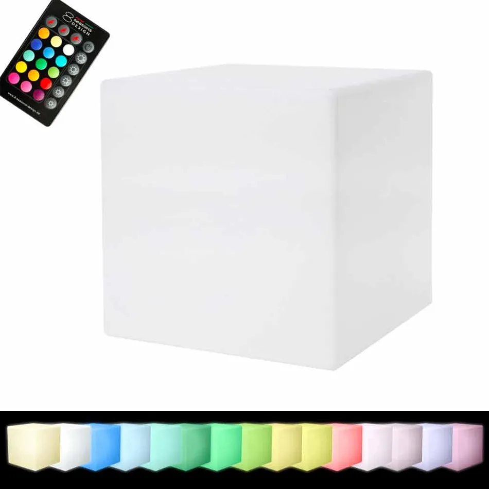 Mesa de centro cuadrada brillante de plástico de colores de diseño moderno - Dadostar viadurini