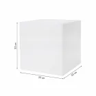 Mesa de centro cuadrada brillante de plástico de colores de diseño moderno - Dadostar viadurini