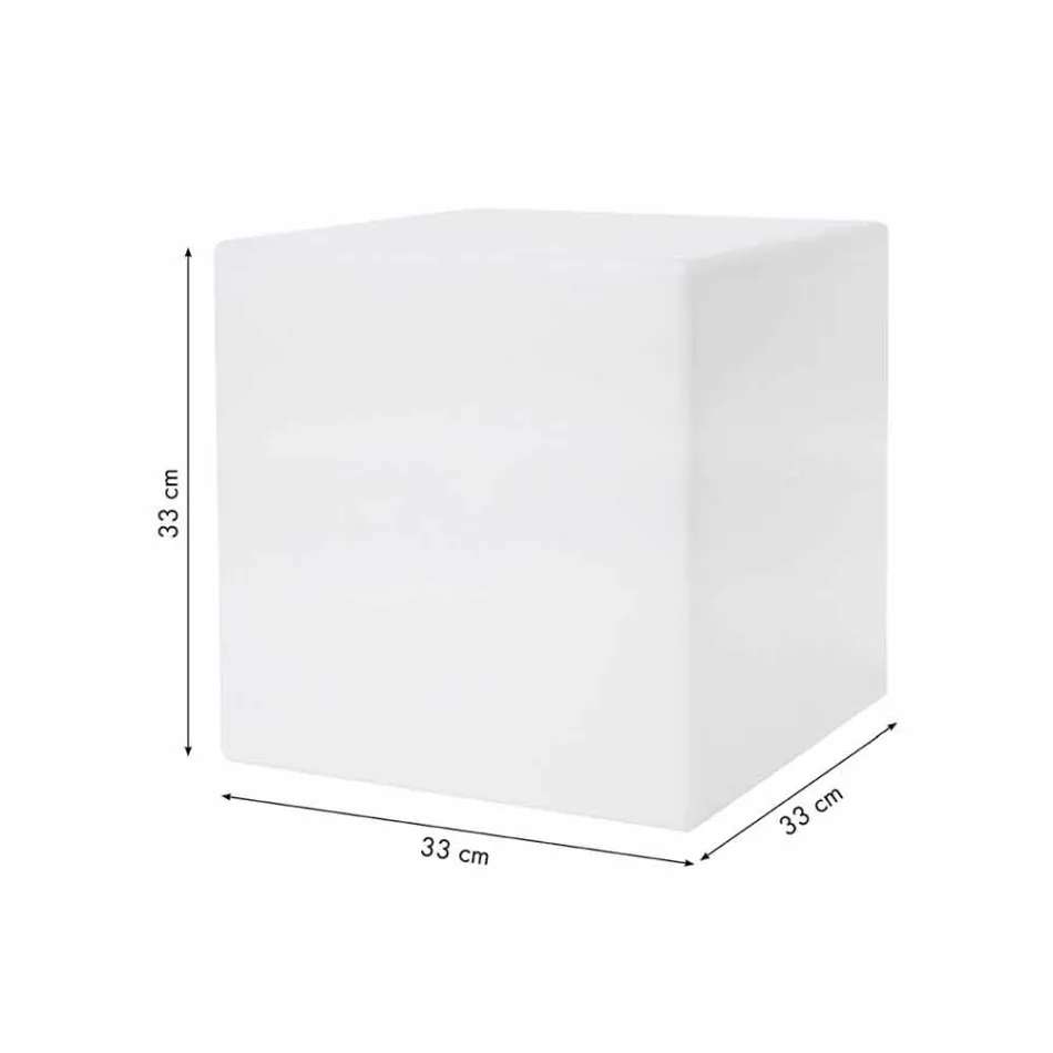 Mesa de centro cuadrada brillante de plástico de colores de diseño moderno - Dadostar viadurini