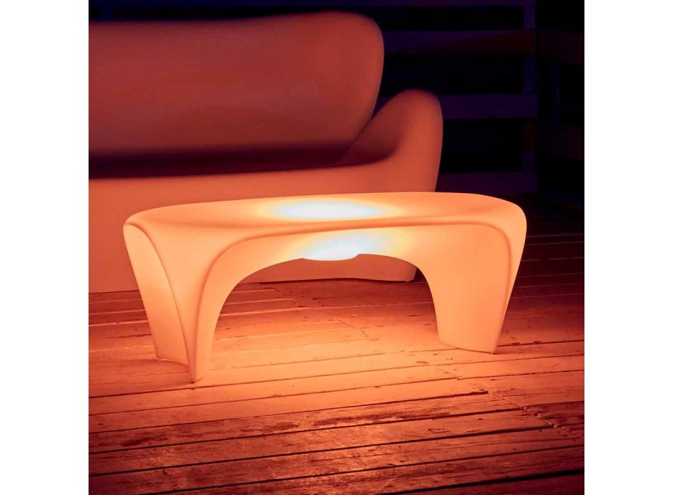 Mesa de centro luminosa RGB para diseño interior o exterior en plástico - Lily by Myyour viadurini