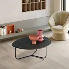 Relia - Mesa de centro moderna de MDF y metal pintado en varios acabados. viadurini