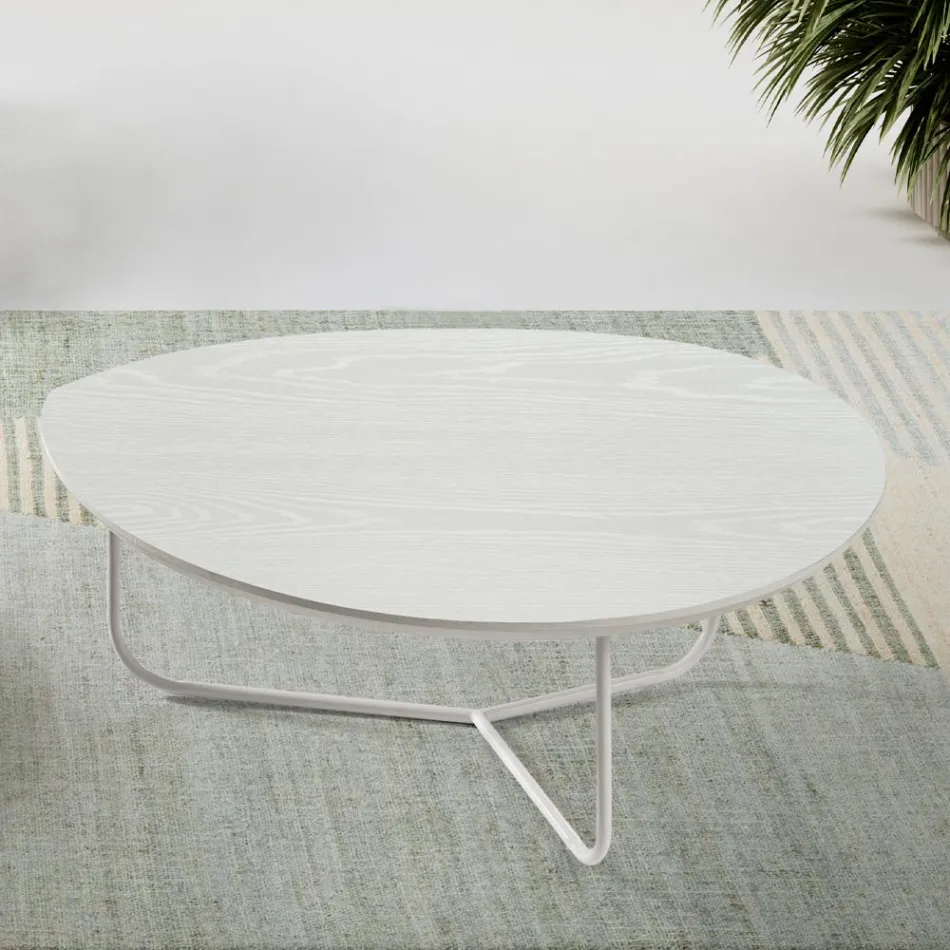 Relia - Mesa de centro moderna de MDF y metal pintado en varios acabados. viadurini