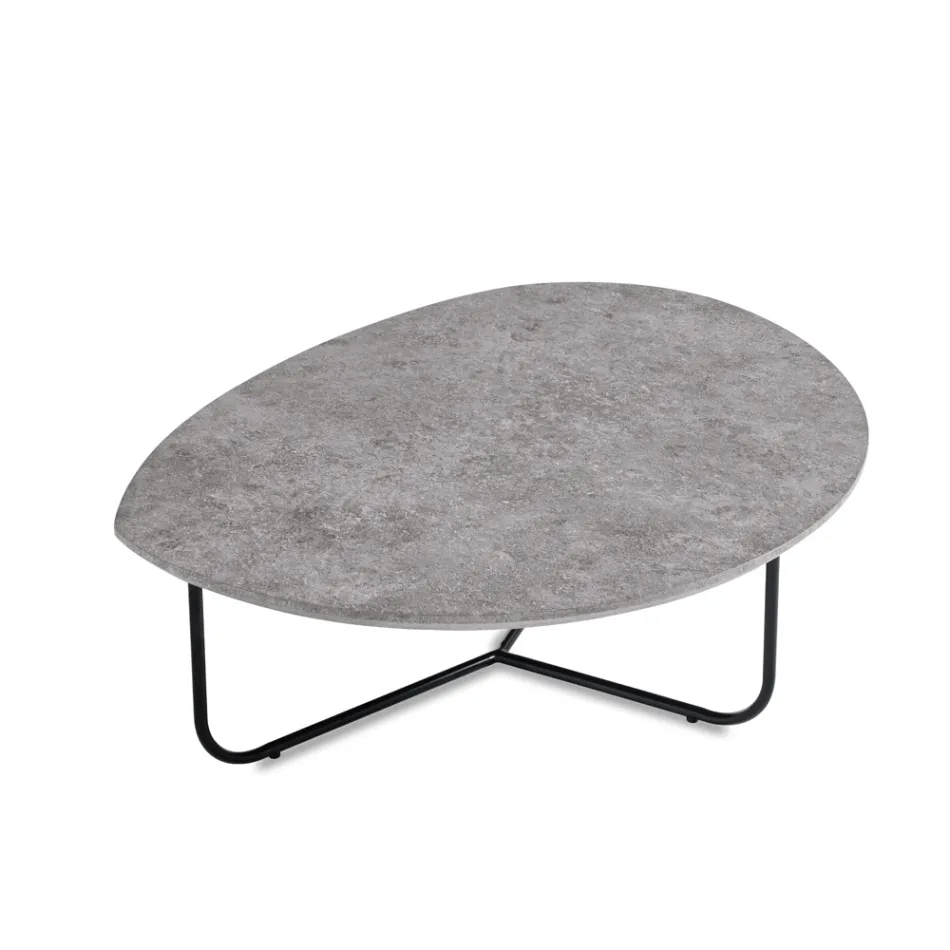 Relia - Mesa de centro moderna de MDF y metal pintado en varios acabados. viadurini