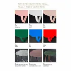 Moderna mesa de metal flor cortada con láser de forma Andy viadurini