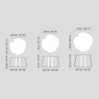 Moderna mesa de metal flor cortada con láser de forma Andy viadurini