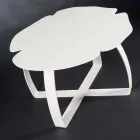 Moderna mesa de metal flor cortada con láser de forma Andy viadurini