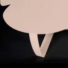 Moderna mesa de metal flor cortada con láser de forma Andy viadurini