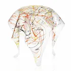 Mesa auxiliar moderna de plexiglás multicolor hecha en Italia, Otto viadurini