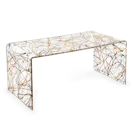 Mesa de centro moderna de plexiglás Made in Italy - Vichy viadurini
