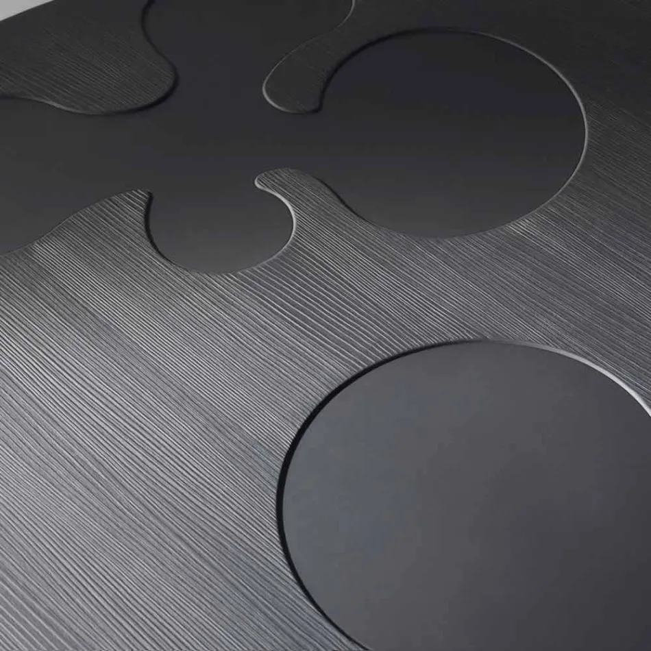 mesa de centro moderna de alerce lacado Giglio viadurini