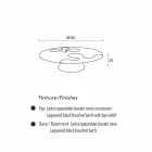 mesa de centro moderna de alerce lacado Giglio viadurini