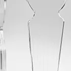 Ilaria - Mesa de centro ovalada de plexiglás transparente, fabricada en Italia. viadurini