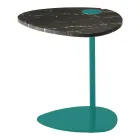 Mesa de centro para salón en metal y mármol Marquinia, diseño de lujo - Yassine viadurini