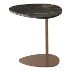 Mesa de centro para salón en metal y mármol Marquinia, diseño de lujo - Yassine viadurini