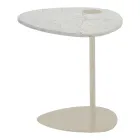 Mesa de centro para salón en metal y mármol Marquinia, diseño de lujo - Yassine viadurini