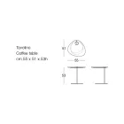 Mesa de centro para salón en metal y mármol Marquinia, diseño de lujo - Yassine viadurini