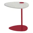 Mesa de centro para salón en metal y mármol Marquinia, diseño de lujo - Yassine viadurini