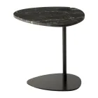 Mesa de centro para salón en metal y mármol Marquinia, diseño de lujo - Yassine viadurini