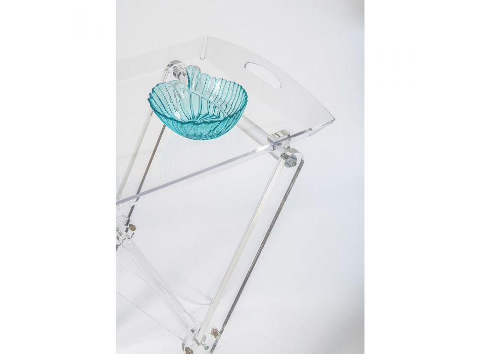 Mesa plegable con bandeja de plexiglás transparente 2 tamaños - Robbie viadurini