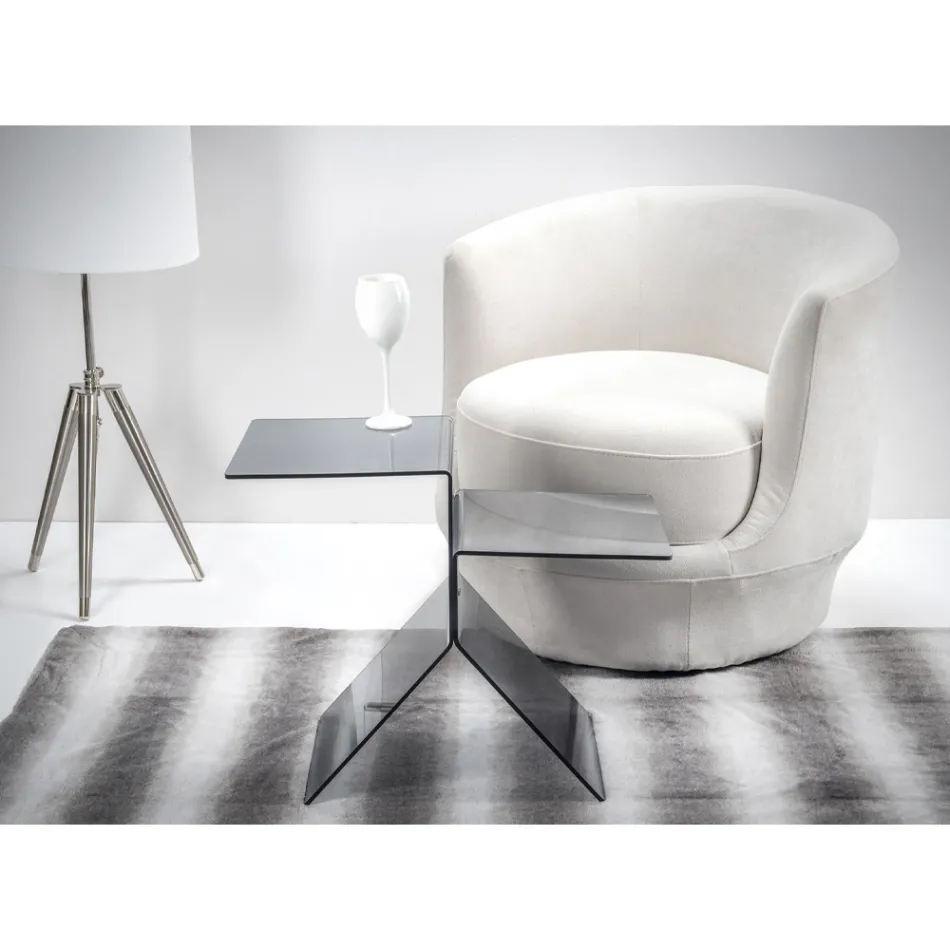 Mesa de centro de plexiglás de color transparente para sala de estar Made in Italy - Kamon viadurini