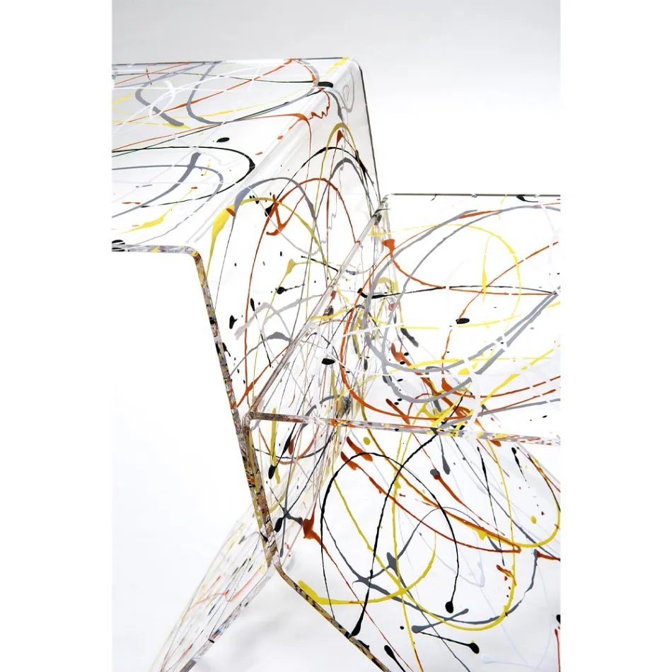 Mesa de centro de plexiglás de color transparente para sala de estar Made in Italy - Kamon viadurini