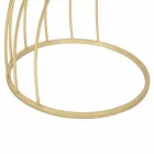 Mesa de teléfono redonda en hierro, MDF y vidrio de diseño - Isaiah viadurini