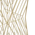 Mesa telefónica en hierro dorado y tapa de cristal espejo - Olivia viadurini