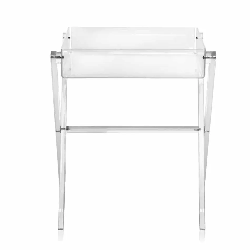 Mesa de centro de diseño transparente Olivia hecha en Italia. viadurini