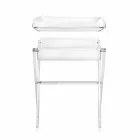 Mesa de centro de diseño transparente Olivia hecha en Italia. viadurini