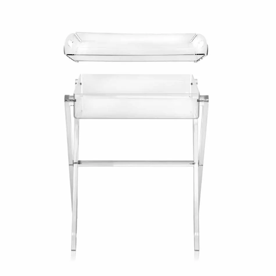 Mesa de centro de diseño transparente Olivia hecha en Italia. viadurini