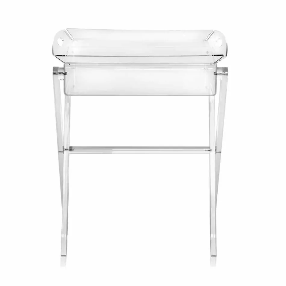 Mesa de centro de diseño transparente Olivia hecha en Italia. viadurini