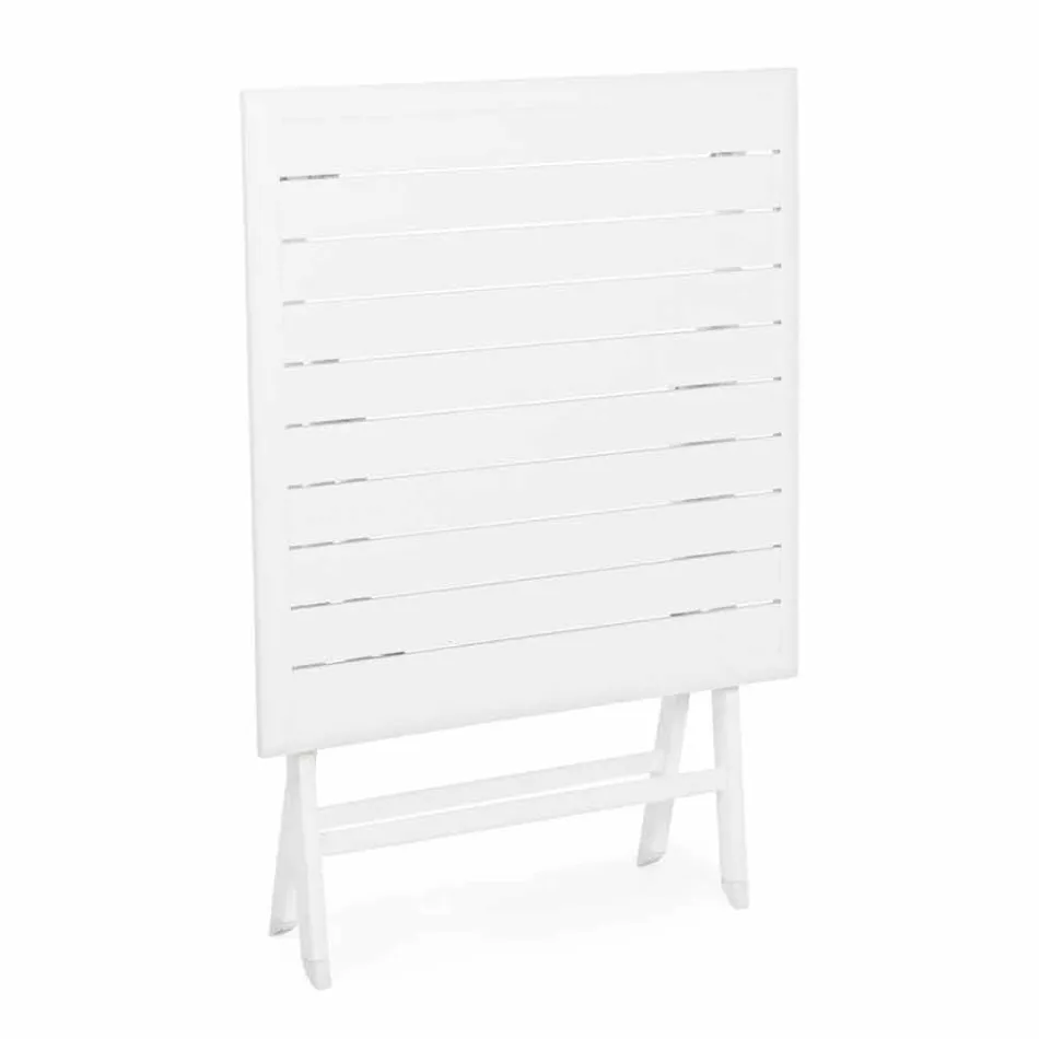 Mesa de centro plegable cuadrada para exteriores en aluminio pintado - Hunt viadurini