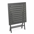 Mesa de centro plegable cuadrada para exteriores en aluminio pintado - Hunt viadurini