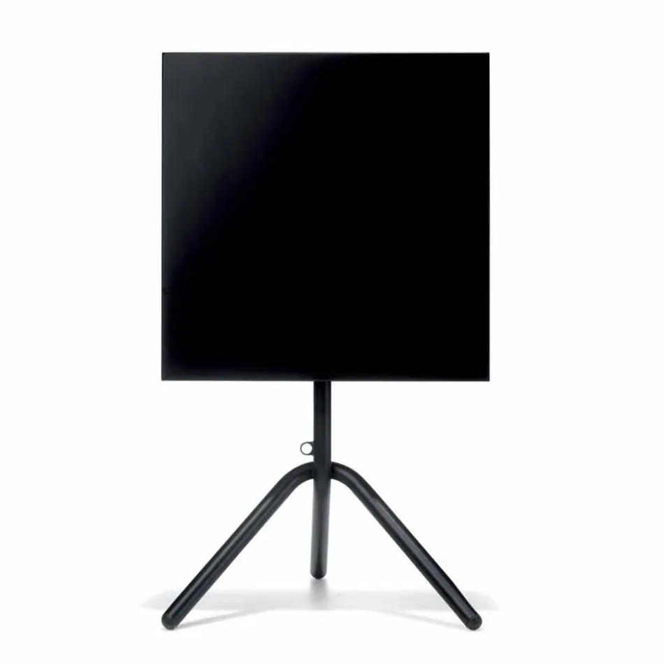 Mesa de exterior cuadrada de metal y chapa hecha en Italia - Barnabas viadurini