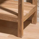 Mesa de centro de madera maciza de teca con 1 cajón - Acrílico viadurini