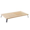 Mesa de centro de jardín rectangular en madera de teca Made in Italy - Taranee