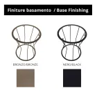 Mesa de centro redonda con base de acero y tapa de gres Made in Italy - Alisea viadurini