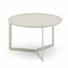 Mesa de centro redonda para exterior en cáñamo o metal de barro - Stephane viadurini