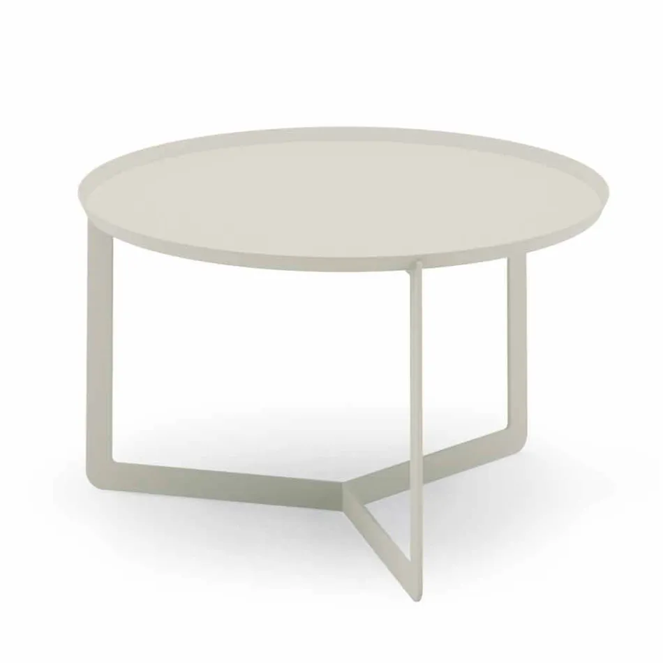 Mesa de centro redonda para exterior en cáñamo o metal de barro - Stephane viadurini