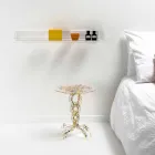 Mesa redonda de 36 cm de diámetro, diseño Janis multicolor, hecho en Italia. viadurini