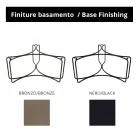 Mesa de centro redonda de vidrio con base de 3 medias lunas Made in Italy - Arepa viadurini