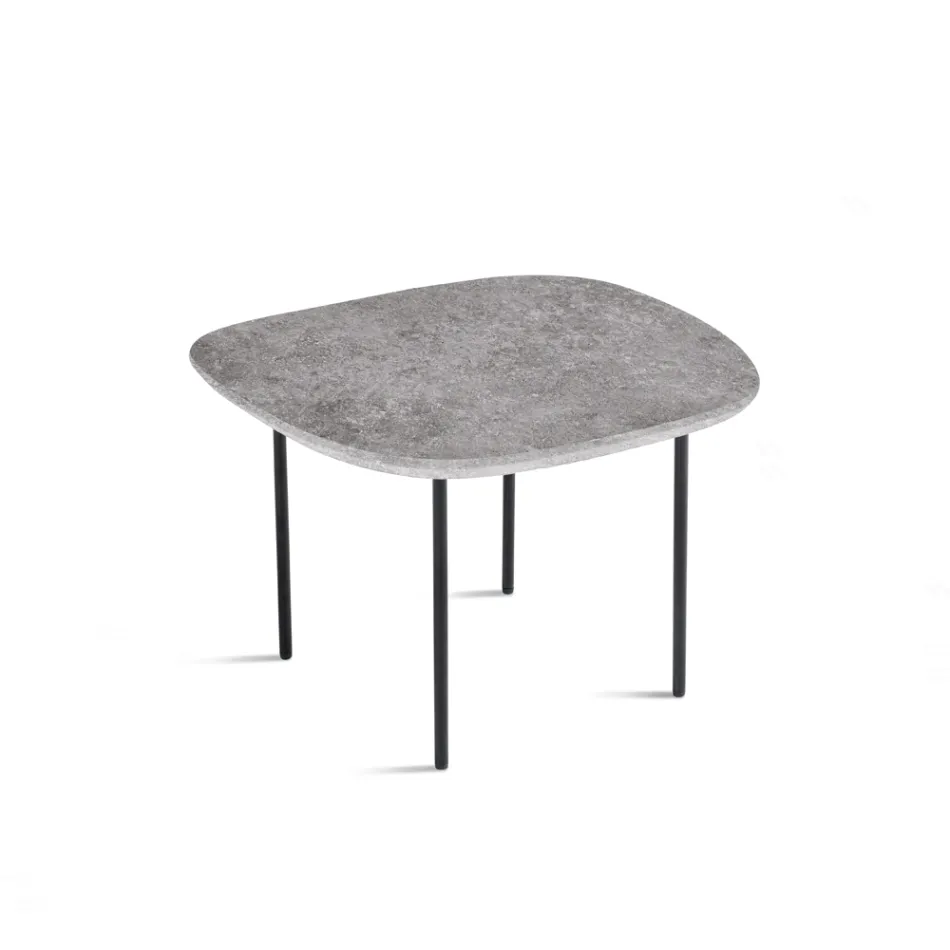 Mesa de centro de MDF con forma, disponible en dos tamaños y varios colores - Navis viadurini