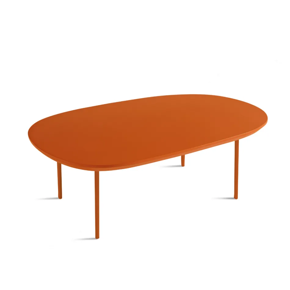 Mesa de centro de MDF con forma, disponible en dos tamaños y varios colores - Navis viadurini