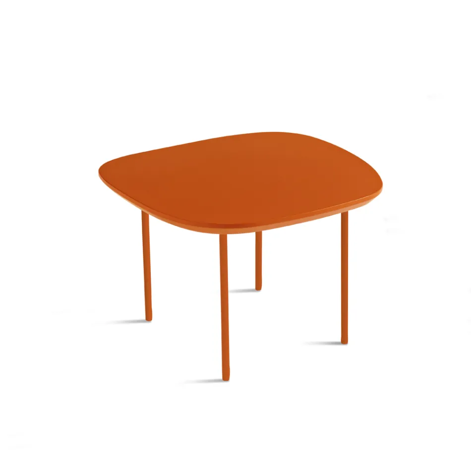 Mesa de centro de MDF con forma, disponible en dos tamaños y varios colores - Navis viadurini