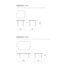 Mesa de centro de MDF con forma, disponible en dos tamaños y varios colores - Navis viadurini