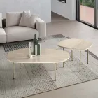 Mesa de centro de MDF con forma, disponible en dos tamaños y varios colores - Navis viadurini